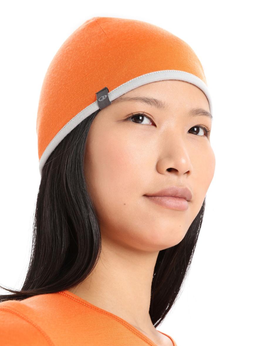 Flash / Ether Women's Icebreaker Unisex Merino Pocket Beanie Hats | USA 1487AHKP